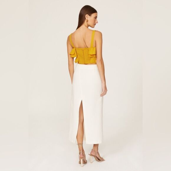 Jason Wu Sweetheart Ruffled Crop Top Sz 0 - Picture 3 of 13